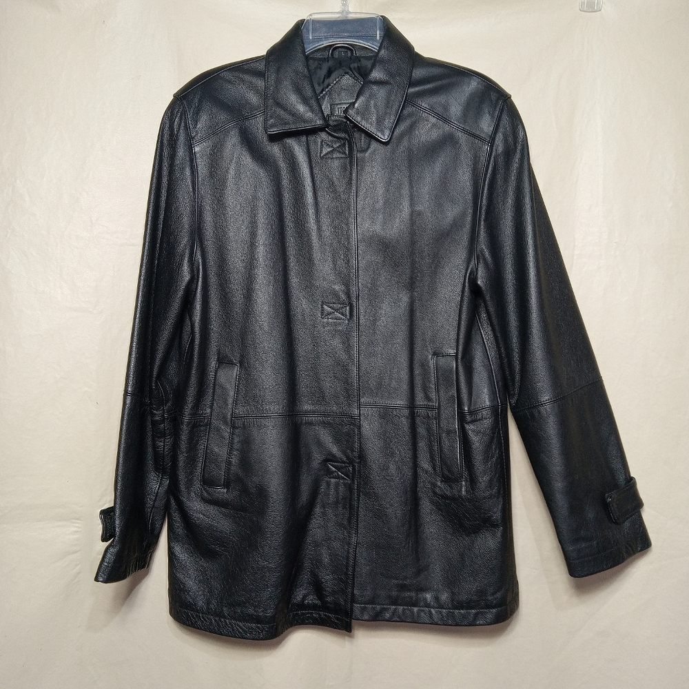 Jessi Lee women's lined leather jacket size L